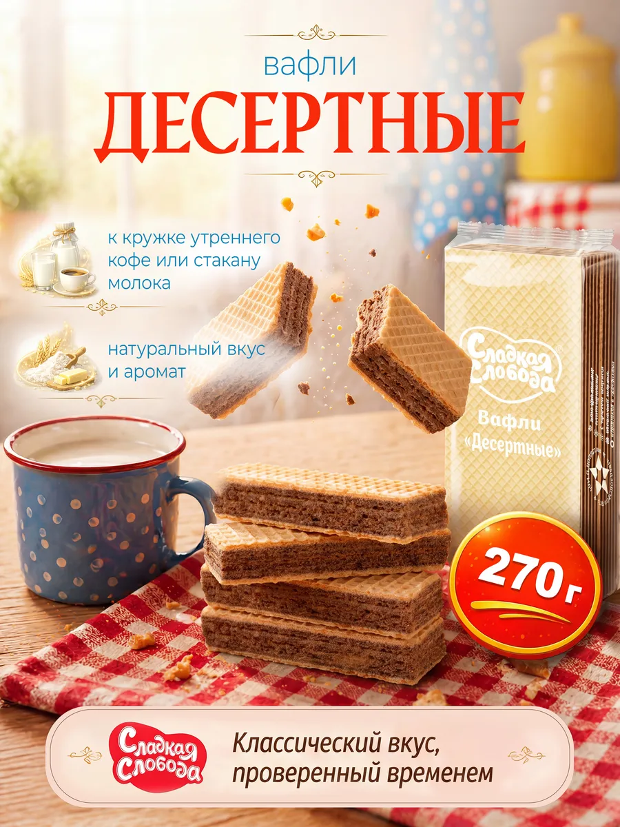 Вафли Десертные 270 гр