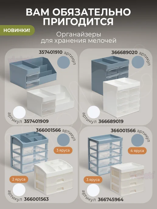 VIOLET Этажерка на колесиках для кухни и ванной 4 Лофт, фиолетовый, фото 6