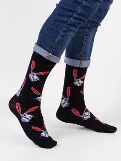 Носки мужские с кроликом высокие 1 пара хлопок Just Socks 133519431 купить за 148 ₽ в интернет-магазине Wildberries