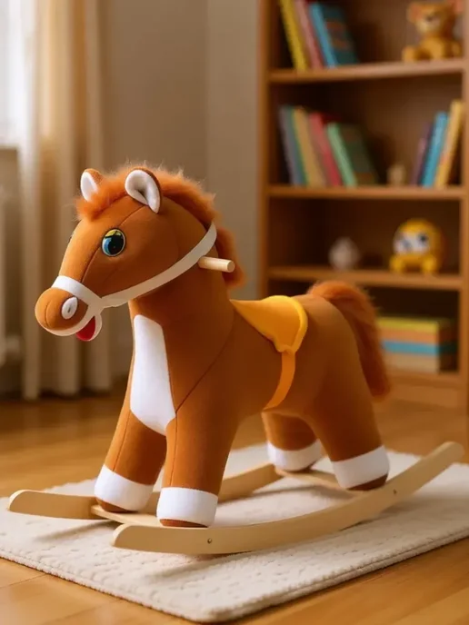 НИЖЕГОРОДСКАЯ ИГРУШКА Лошадка качалка, коричневый