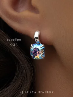 Серьги серебро 925 с камнями Swarovski KJ Kuzya jewelry 133529159 купить за 2 723 ₽ в интернет-магазине Wildberries