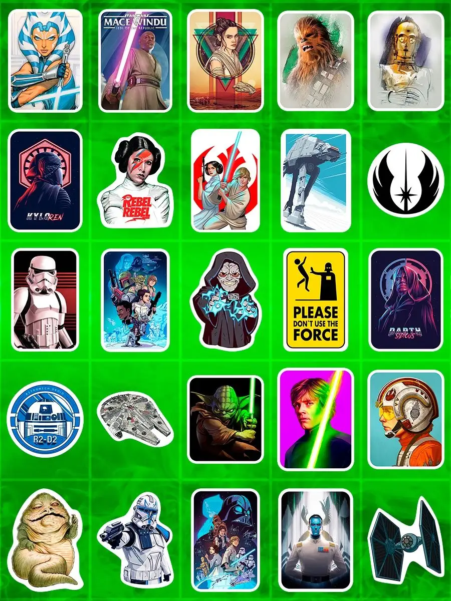 Стикеры наклейки телефон стикерпак Звездные Войны Star Wars Sticker Rush  133534587 купить за 160 ₽ в интернет-магазине Wildberries