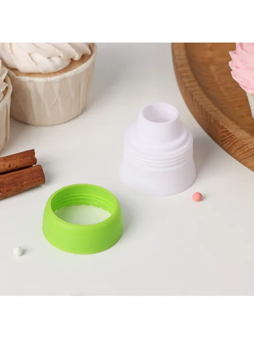 SKYPHOS Адаптер для кондитерского мешка, для насадки d=3,7 см, зеленый, фото 5