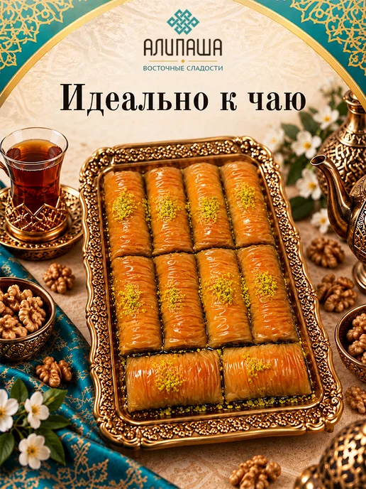 АЛИПАША Пахлава турецкая "Бурма" Восточные сладости, вариант, фото 4