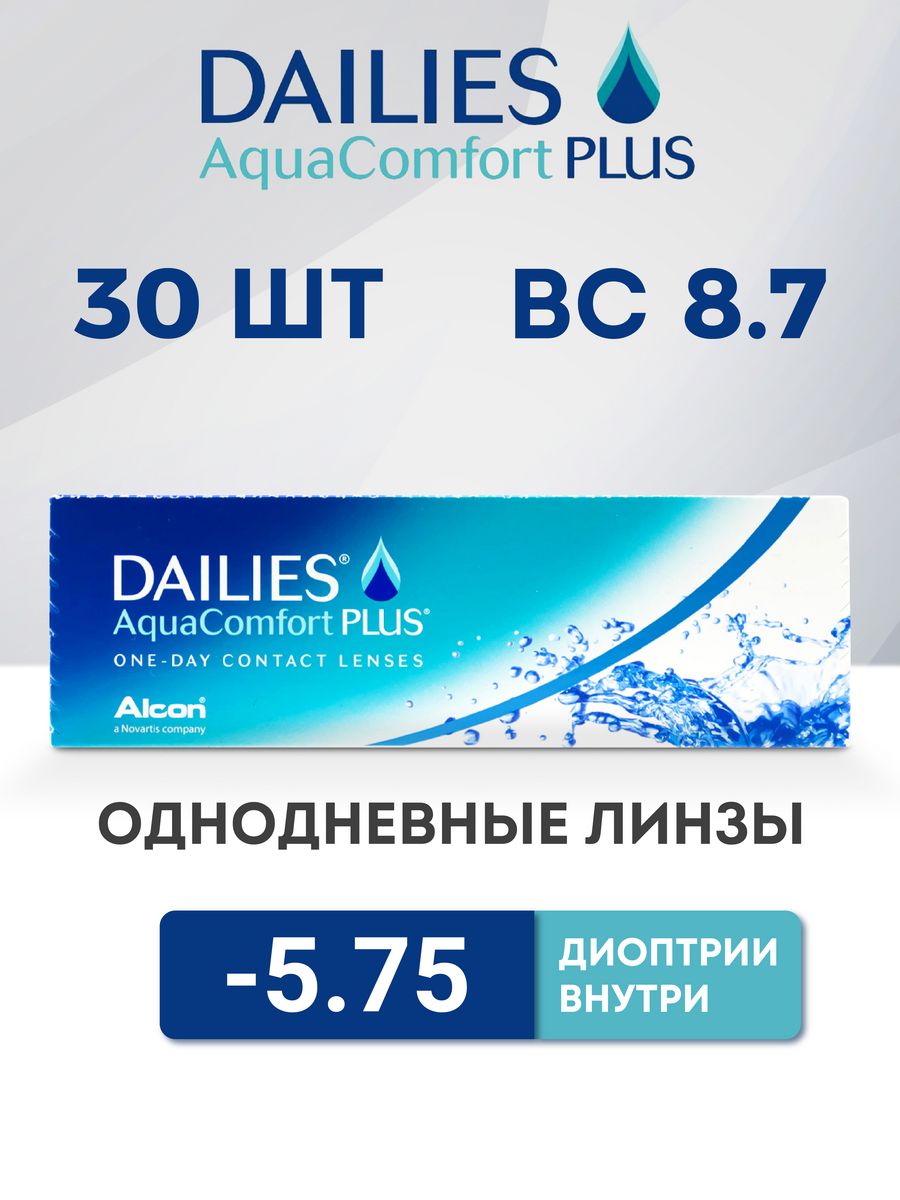 Контактные линзы Dailies AQUACOMFORT Plus.