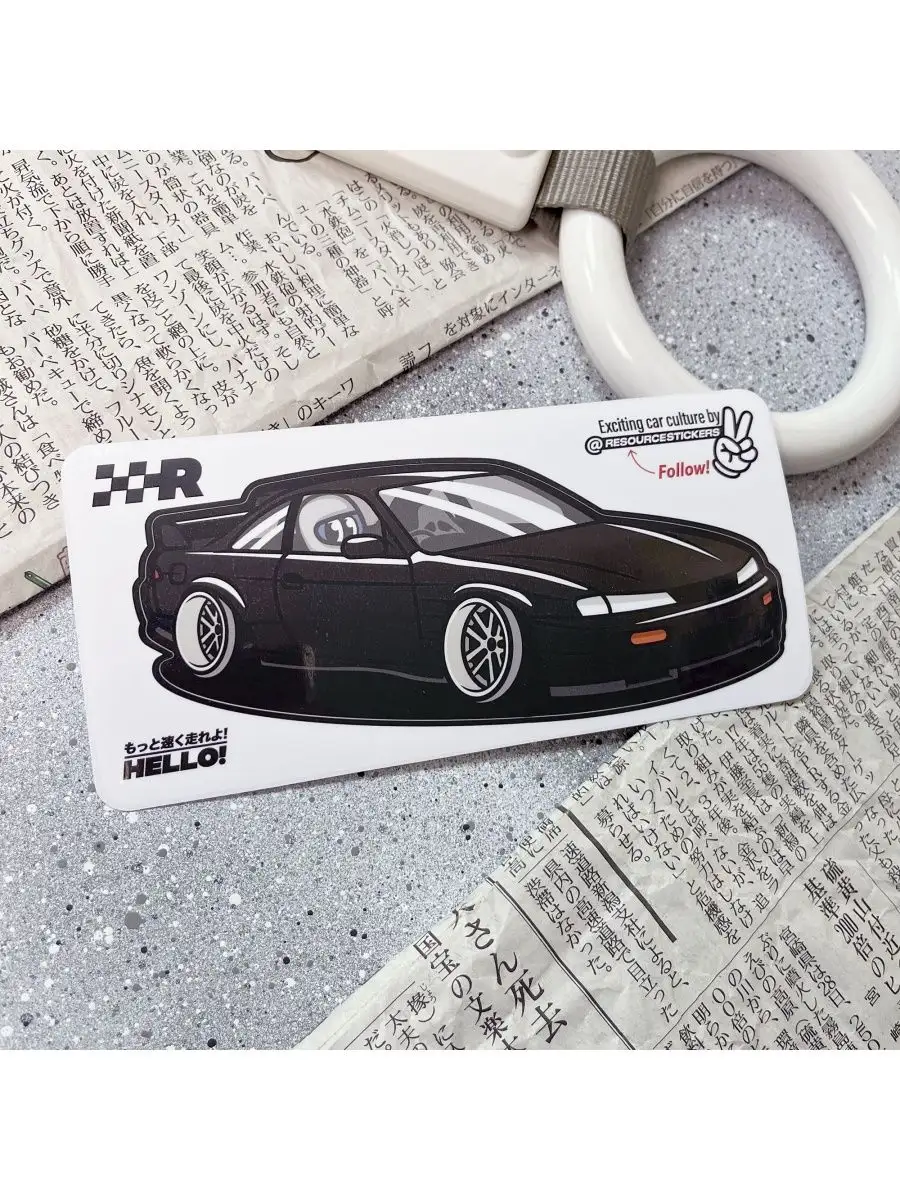 Виниловая наклейка машинка Nissan Silvia S14 черная JDM 14х6 Resource  Stickers 133621084 купить за 192 ₽ в интернет-магазине Wildberries