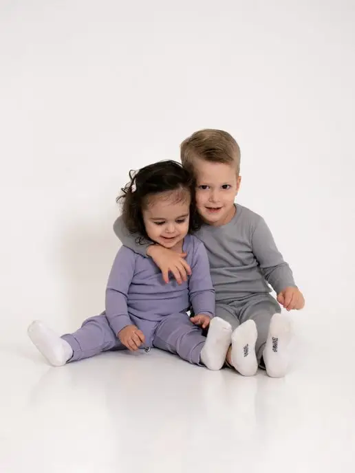 Mami-kids Пижамка для девочки и мальчика в рубчик для новорожденных, серый, фото 5