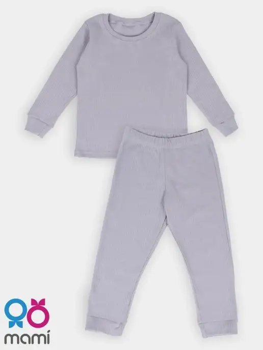 Mami-kids Пижамка для девочки и мальчика в рубчик для новорожденных, серый, фото 6