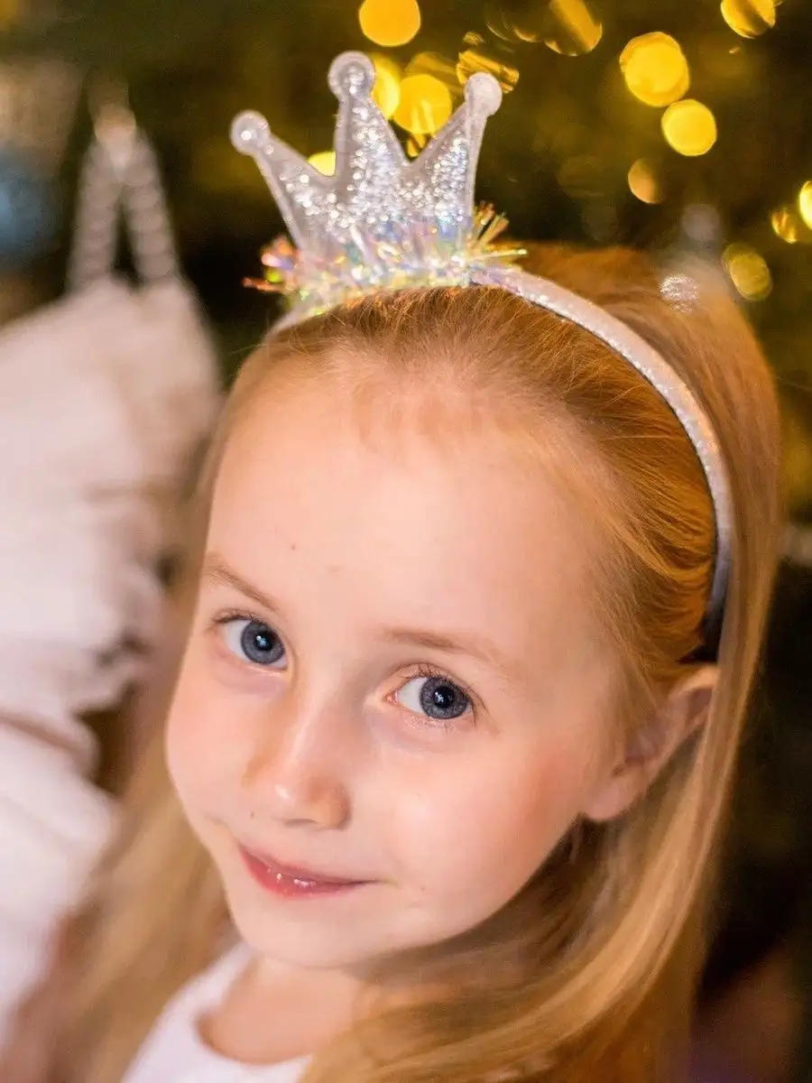 Ободок корона звёздочки на фотосессию Золотой обруч на голову для девочки на новогодний утренник