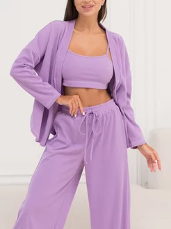 Пижама теплая тройка со штанами и рубашкой mimi pajamas 133688531 купить за 2 749 ₽ в интернет-магазине Wildberries