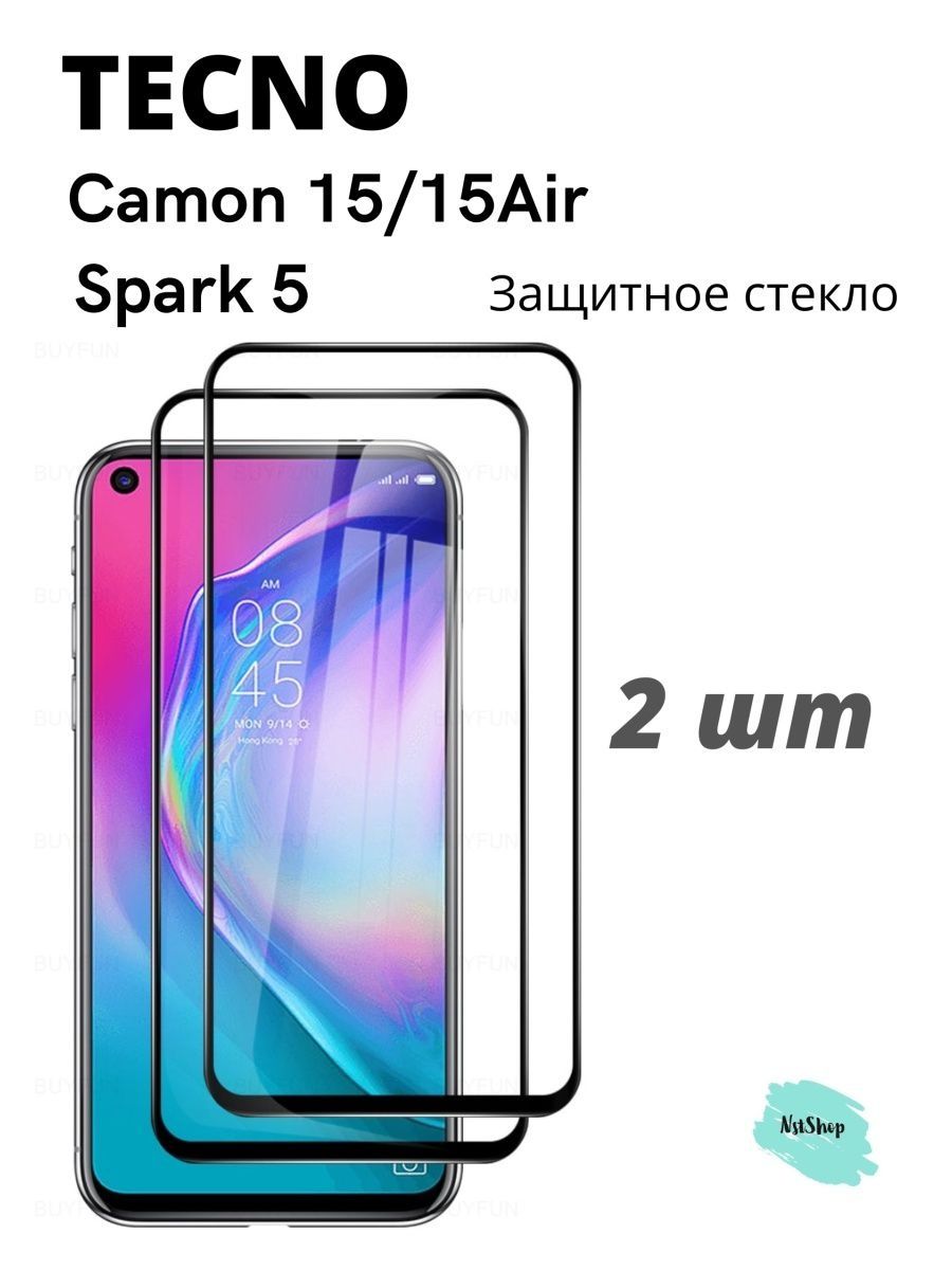 Защитное стекло для tecno spark