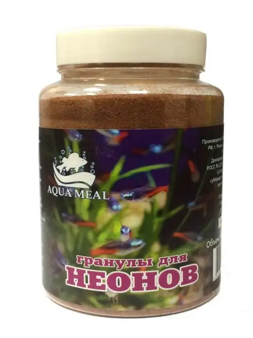 AquaMeal Корм для рыбок аквариумных гранулы мини для Неонов, вариант