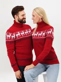 Новогодний свитер с горлом оленями мужской женский оверсайз Stellato Knitwear 133810456 купить за 2 256 ₽ в интернет-магазине Wildberries