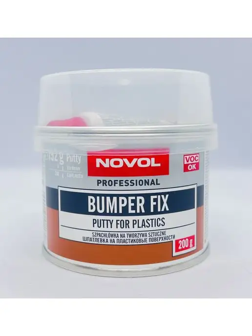 NOVOL Шпатлевка BUMPER FIX для пластика 200гр с отвердителем, 200 г