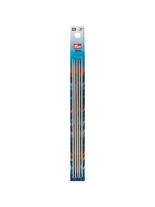 Prym Носочные спицы 2,5мм. 20 см, серый
