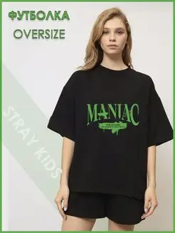 Футболка с принтом Stray Kids Maniac K-pop SHOP 133831684 купить