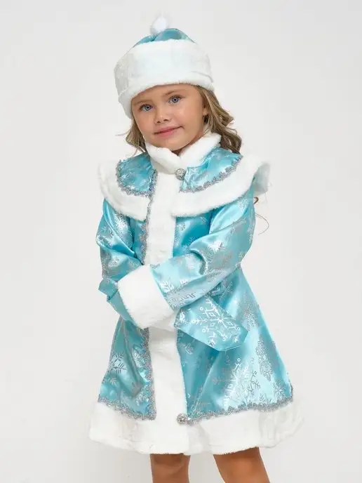 ANZHELLA Детский новогодний костюм Снегурочки, голубой, фото 3