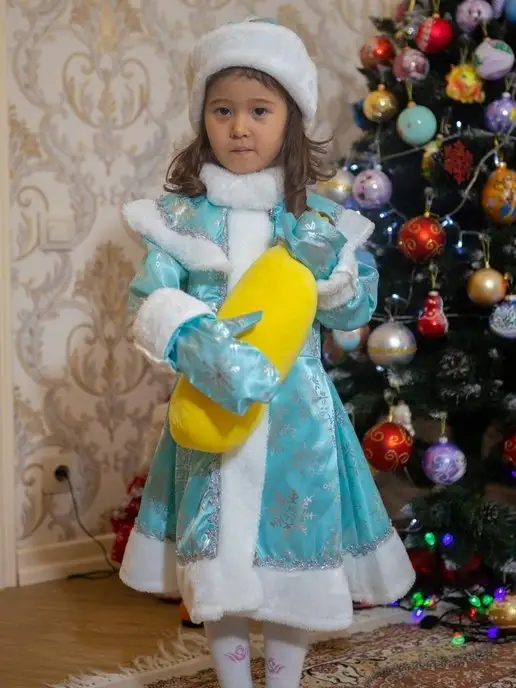 ANZHELLA Детский новогодний костюм Снегурочки, голубой, фото 8