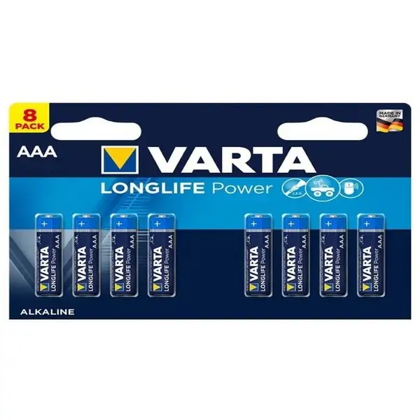 Батарейка алкалиновая Varta LongLife Power, AAA, 1.5В, 8 шт