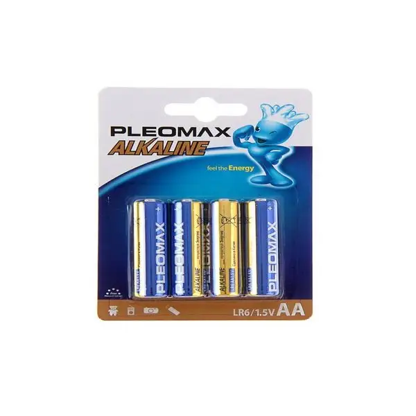 Батарейка алкалиновая AA, 1.5В, 4 шт