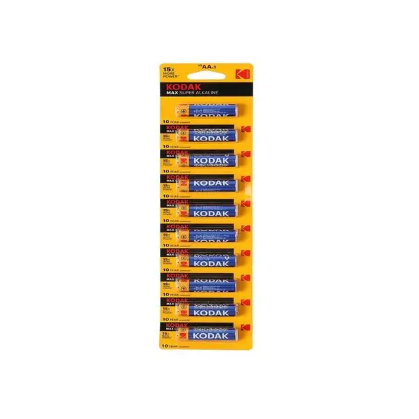 Батарейка алкалиновая Kodak Max, AA, LR6-10BL, 1.5В, 10 шт.