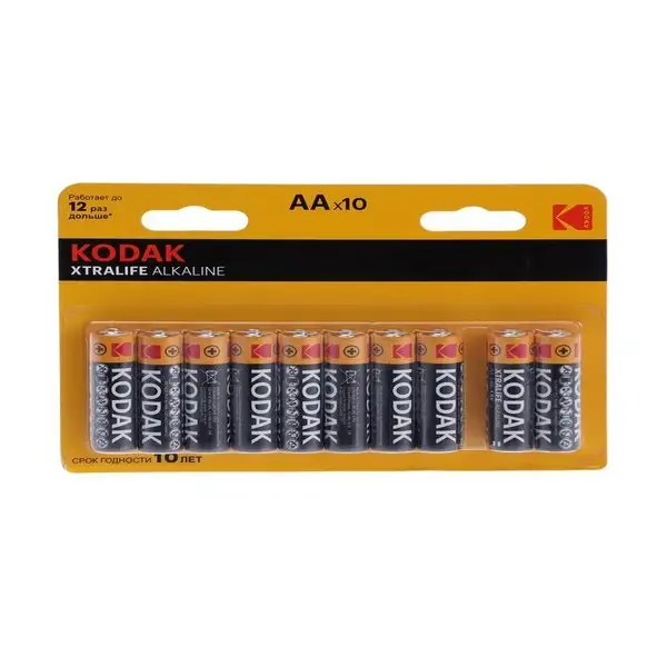Батарейка алкалиновая Kodak XtraLife, AA, LR6, 1.5В, 10 шт