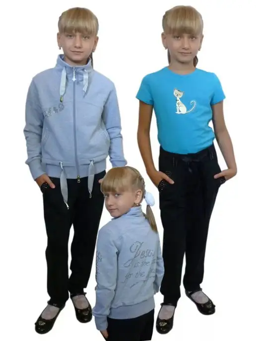 Natali-style Костюм спортивный для девочки с карманами стразы, вариант