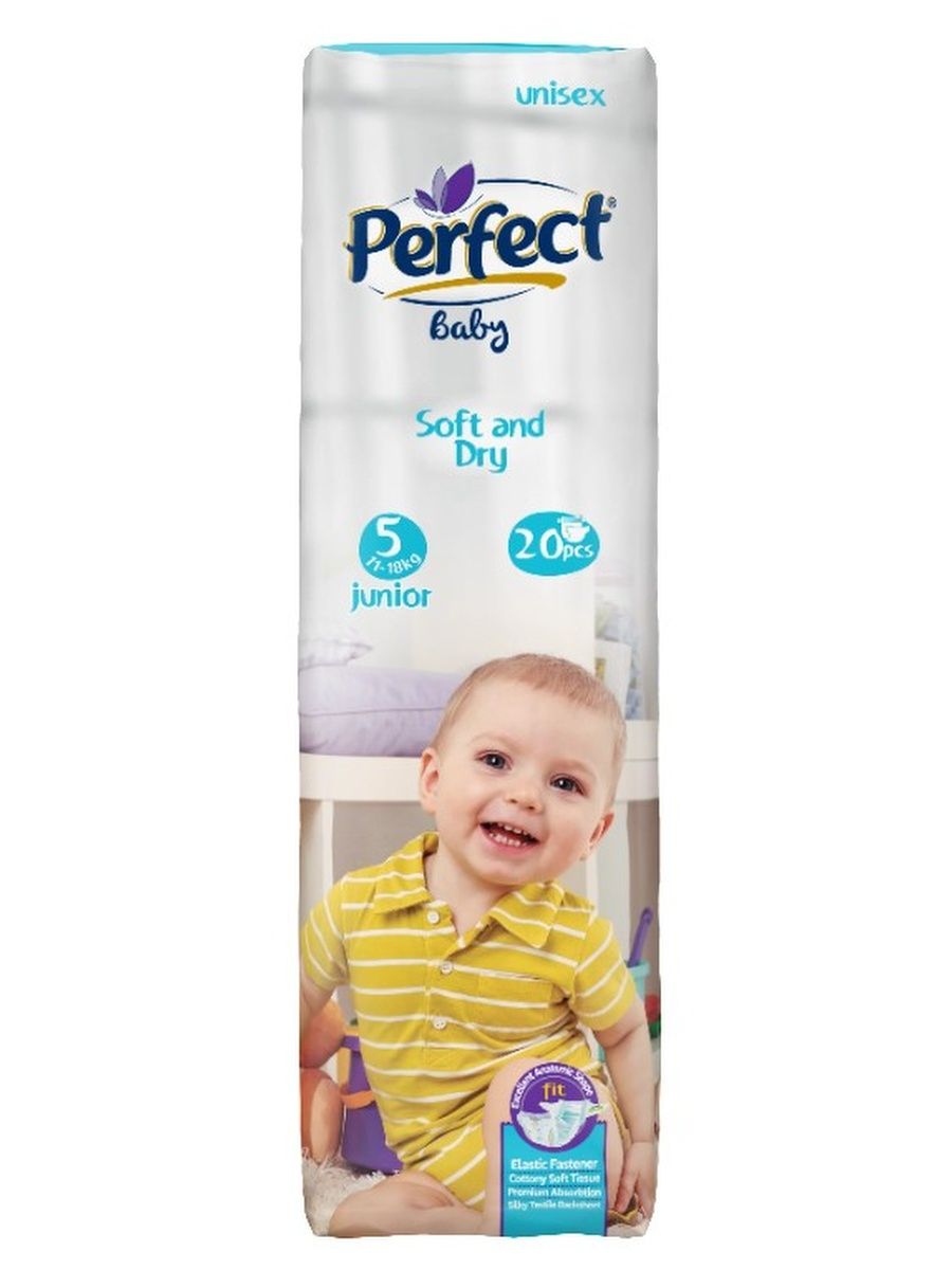 Perfect baby. Перфект подгузники Junior (5) 11-18кг 20шт. Подгузники perfect. Подгузники Перфект Беби фото.