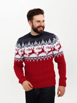 Новогодний свитер с оленями без горла мужской женский Stellato Knitwear 133964288 купить за 2 148 ₽ в интернет-магазине Wildberries