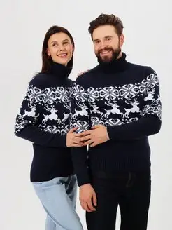 Новогодний свитер с горлом оленями мужской женский оверсайз Stellato Knitwear 133964874 купить за 2 256 ₽ в интернет-магазине Wildberries