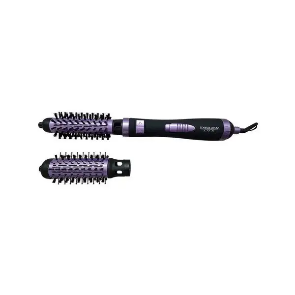 Фен-щетка DELTA LUX DL-0443R, 1000 Вт, 2 режима, 2 насадки