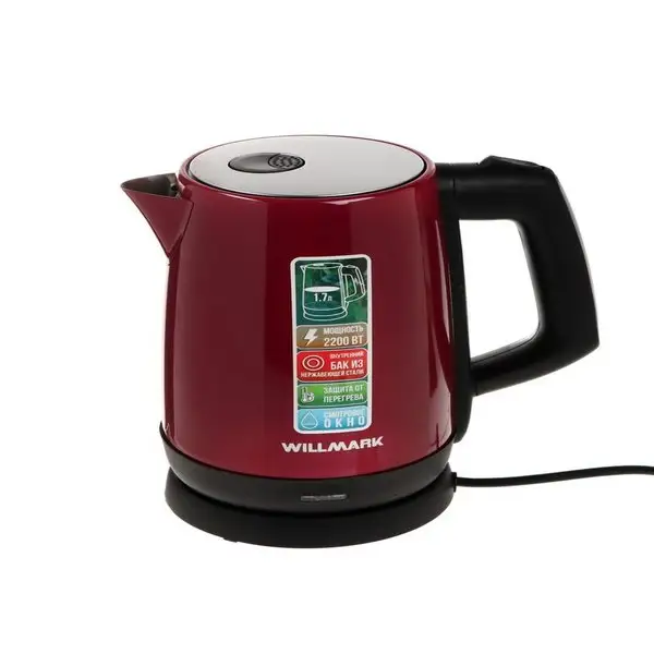 Чайник электрический WILLMARK WEK-1758S, 1.7 л, 2200 Вт