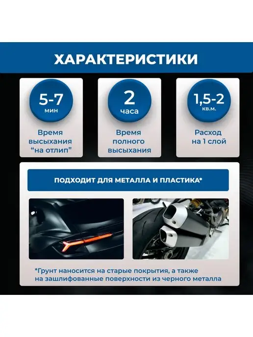 Грунт акриловый с цинком AUTON, черный, аэрозоль 520 мл, 520 мл, фото 2
