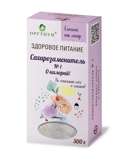 Оргтиум Сахарозаменитель №1 сладкий как сахар, 300 гр, 300 г, фото 2