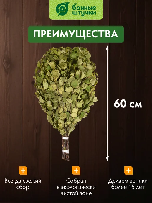 Банные Штучки Веник березовый для бани и сауны “Богатырь” 60 см, вариант, фото 5