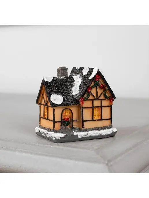 My Sweet Home Светодиодная фигура "Дом с еловой гирляндой", керамика, бата, вариант, фото 2