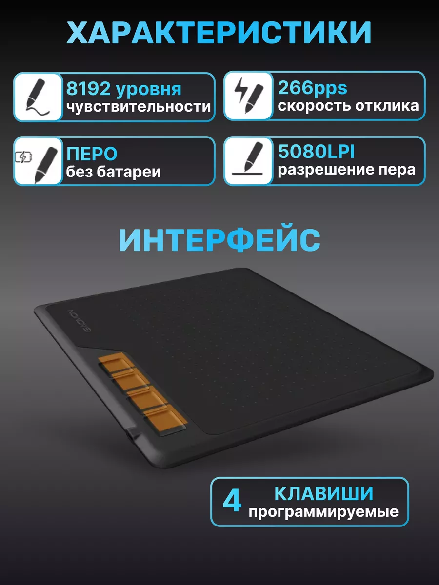 Графический планшет для рисования и игры OSU Gaomon S620 GAOMON 134172177  купить за 2 577 ₽ в интернет-магазине Wildberries