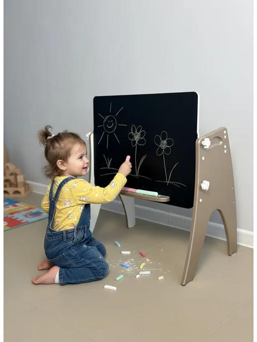 Tech kids Детский столик и растущий стульчик, коричневый, фото 5