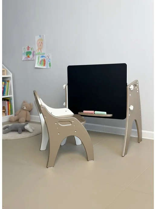 Tech kids Детский столик и растущий стульчик, коричневый, фото 6