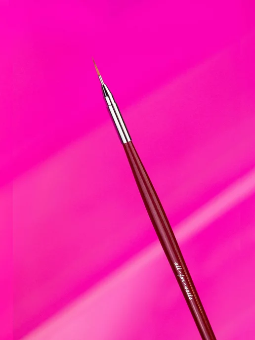 All For Nails Кисть для дизайна ногтей #1, красный, фото 3