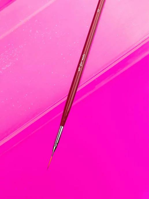 All For Nails Тонкая кисть для дизайна ногтей #03, красный, фото 6
