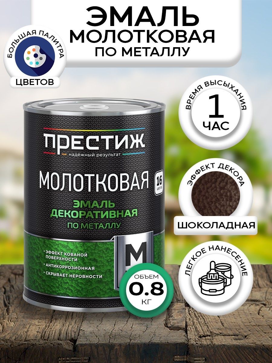 Престиж молотковая по металлу. Престиж эмаль молотковая серебристая 45л.