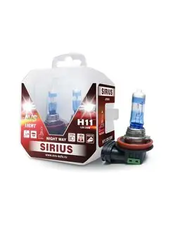 Лампа галогенная SIRIUS NIGHT WAY H11.12V.55W box-2 шт AVS 134306859 купить за 861 ₽ в интернет-магазине Wildberries