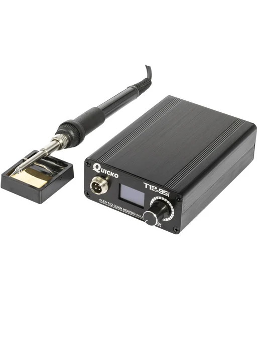 QUICKO Паяльная станция мини цифровая T12-951, черный