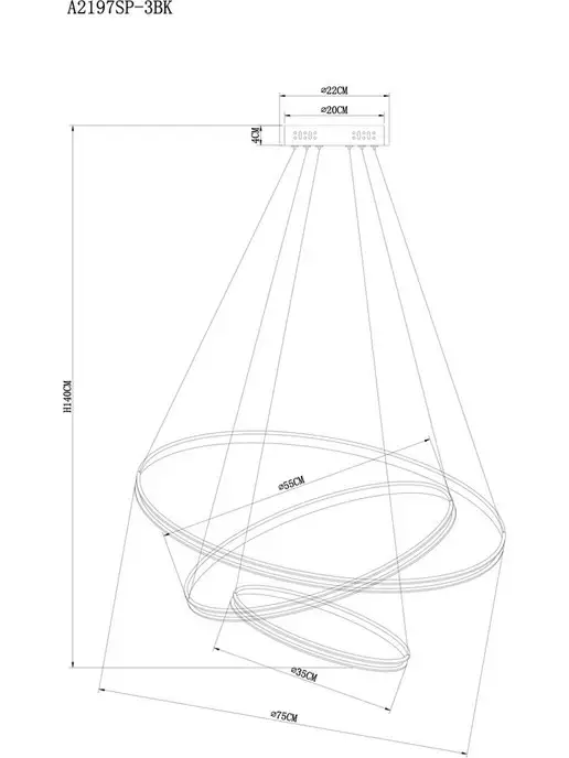 Arte Lamp Подвесная люстра FRODO A2197SP-3BK, черный, фото 6