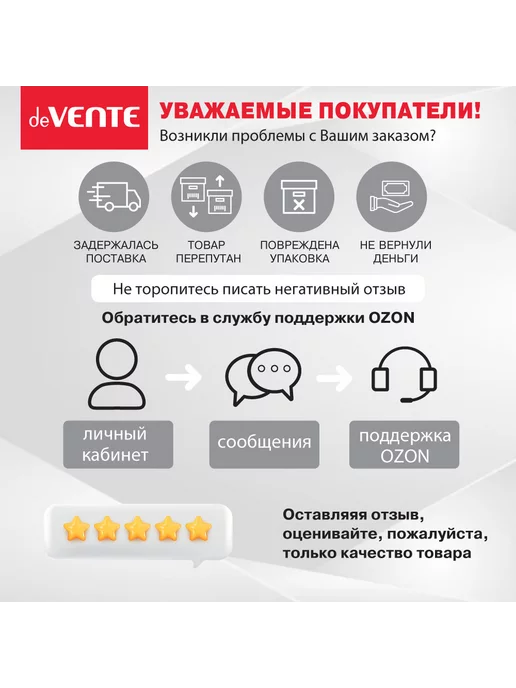 deVENTE Ручка гелевая с синими чернилами 12 штук, черный, фото 7