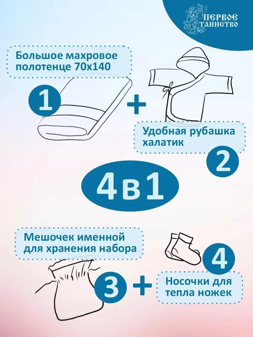 первое таинство Именной крестильный набор для Ярослава золото, золотой, фото 3