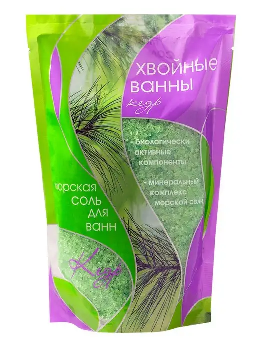 Северная Жемчужина Соль для ванны "Хвойные ванны" Кедр 1кг, 1 кг