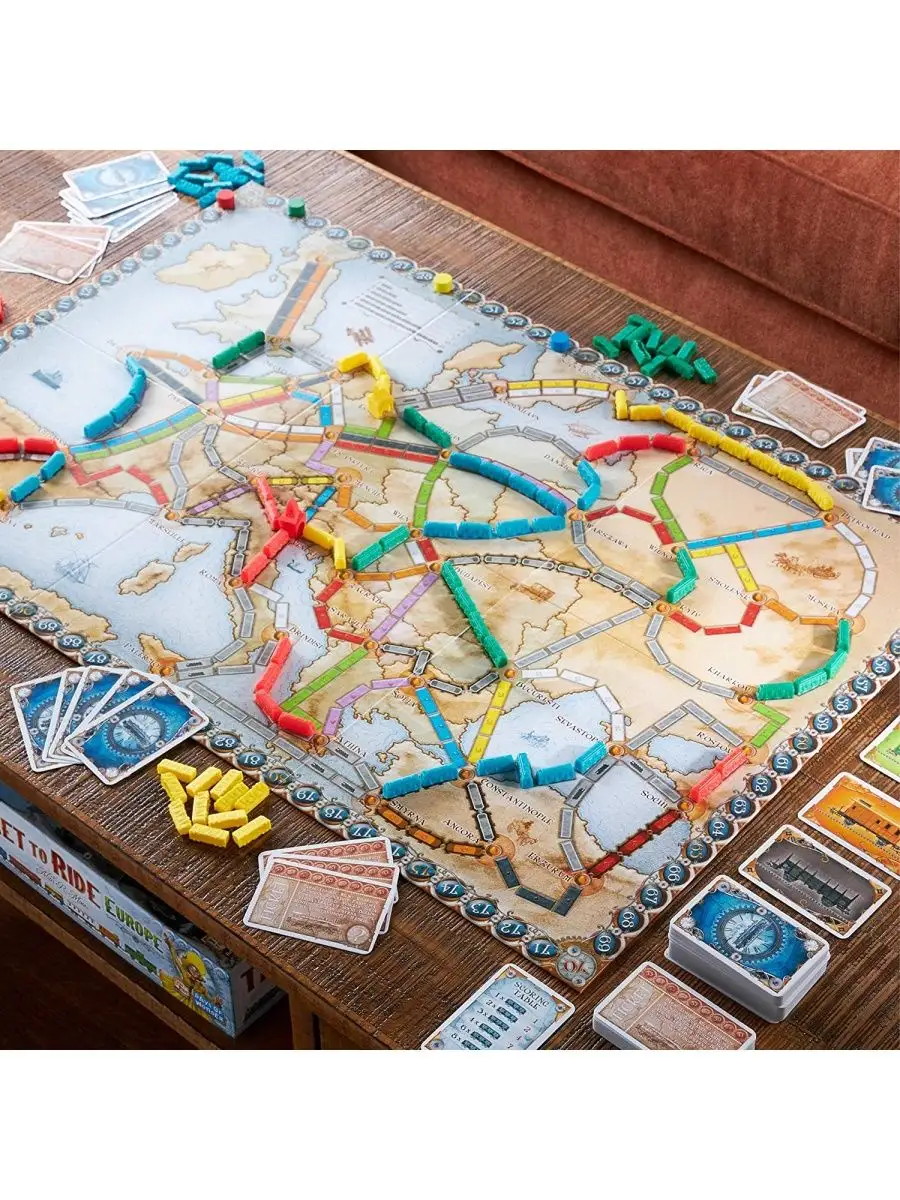 Ticket to Ride. Europe (English version) Days of Wonder 134532494 купить за  3 588 ₽ в интернет-магазине Wildberries