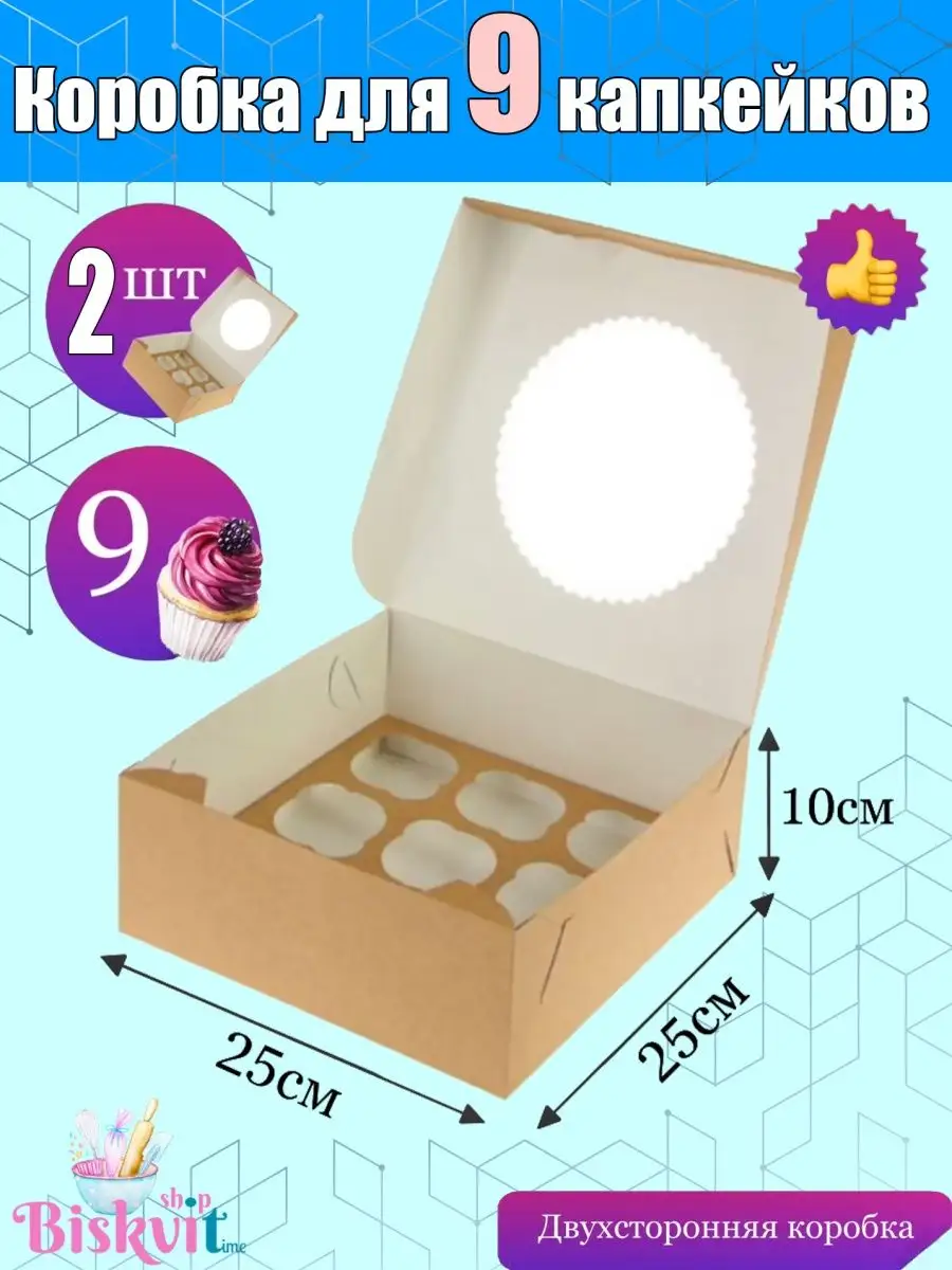 Как сделать коробку для кексов, капкейков, маффинов своими руками?